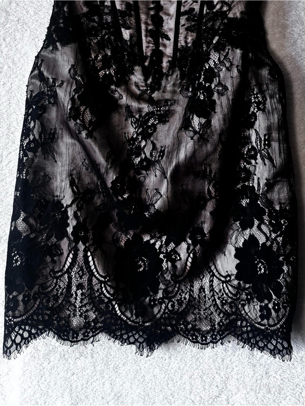 Tony Bowls Lace Beads Strapless Mini Dress Formal Beaded Boned Corset Bodice 4 - Picture 8 of 16